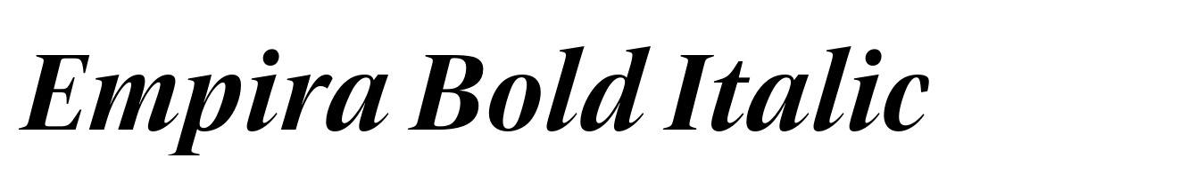 Empira Bold Italic